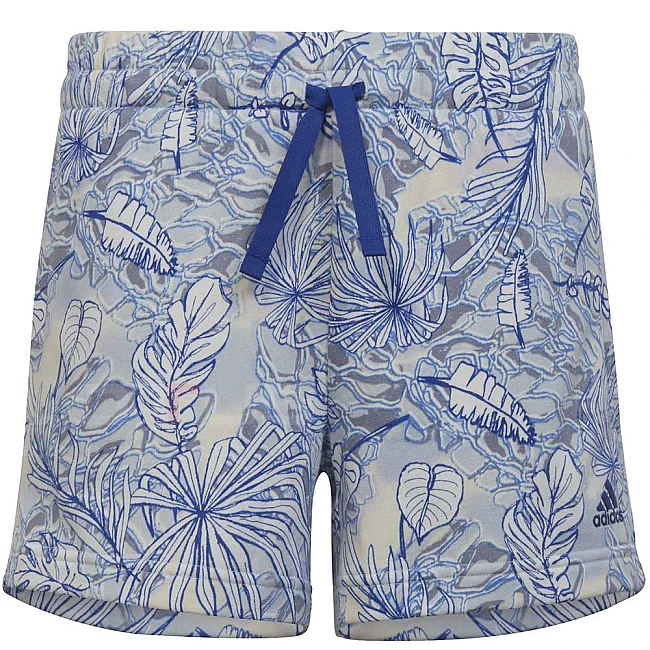 ДЕТСКИ КЪСИ ПАНТАЛОНИ ЗА МОМИЧЕ ADIDAS SUM AOP SHORTS BLUE