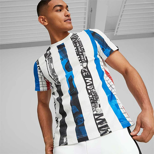 МЪЖКА ТЕНИСКА PUMA BMW MMS STRIPED TEE WHITE