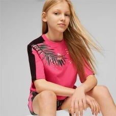 ДЕТСКА ТЕНИСКА ЗА МОМИЧЕ PUMA T7 VACAY QUEEN GRAPHIC TEE G PINK