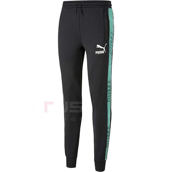 МЪЖКО ДОЛНИЩЕ PUMA T7 SPORT TRACK PANTS PT BLACK/MINT