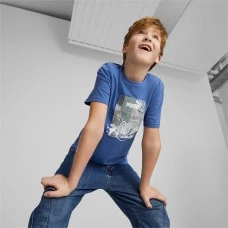 ДЕТСКА ТЕНИСКА ЗА МОМЧЕ PUMA ESS+ STREET ART GRAPHIC TEE B BLUE