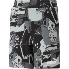 ДЕТСКИ КЪСИ ПАНТАЛОНИ ЗА МОМЧЕ PUMA ESS+ STREET ART AOP SHORTS B BLACK