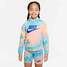 ДЕТСКИ СУИТШЪРТ ЗА МОМИЧЕ NIKE PRINTED CLUB PULLOVER BLUE