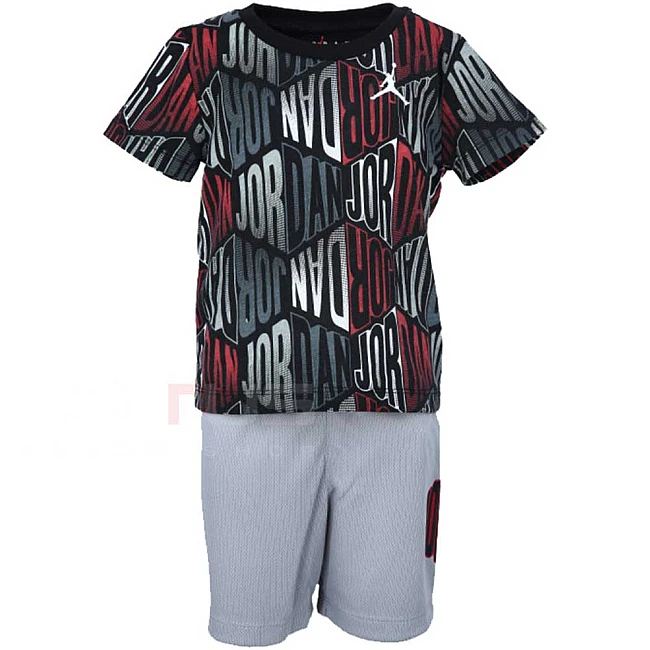 БЕБЕШКИ СПОРТЕН ЕКИП ЗА МОМЧЕ NIKE JORDAN RAG BLOCK AOP SHORT BLACK/GREY