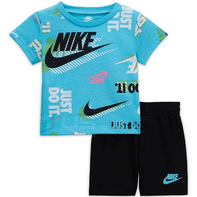 БЕБЕШКИ СПОРТЕН ЕКИП ЗА МОМЧЕ NIKE ACTIVE JOY SHORT SET BLUE/BLACK
