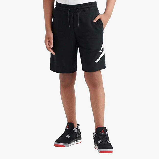 ДЕТСКИ КЪСИ ПАНТАЛОНИ ЗА МОМЧЕ NIKE JORDAN JUMPMAN AIR FT SHORT BLACK