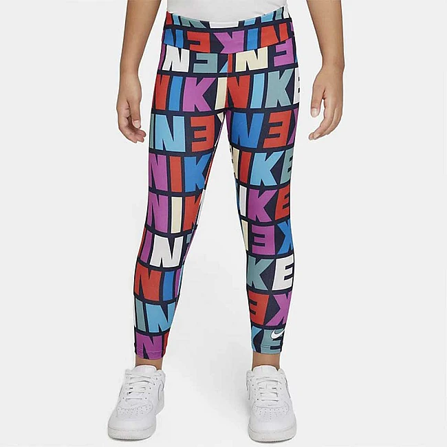 ДЕТСКИ КЛИН ЗА МОМИЧЕ NIKE BLOCK PRINT AOP LEGGING OBSIDIAN