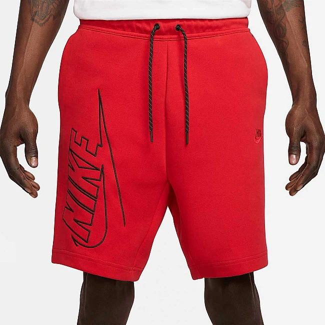 МЪЖКИ КЪСИ ПАНТАЛОНИ NIKE TCH FLC SHORT GX RED
