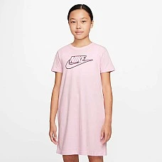 ДЕТСКА РОКЛЯ NIKE NSW FUTURA TSHIRT DRESS PINK