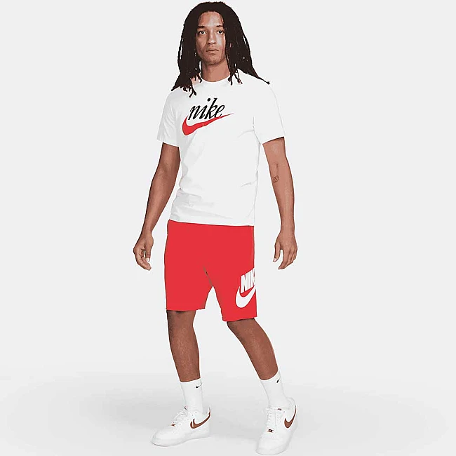 МЪЖКИ КЪСИ ПАНТАЛОНИ NIKE CLUB ALUMNI HBR FT SHORT RED