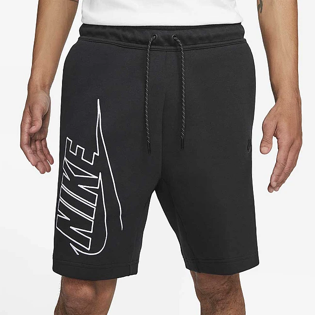 МЪЖКИ КЪСИ ПАНТАЛОНИ NIKE TCH FLC SHORT GX BLACK