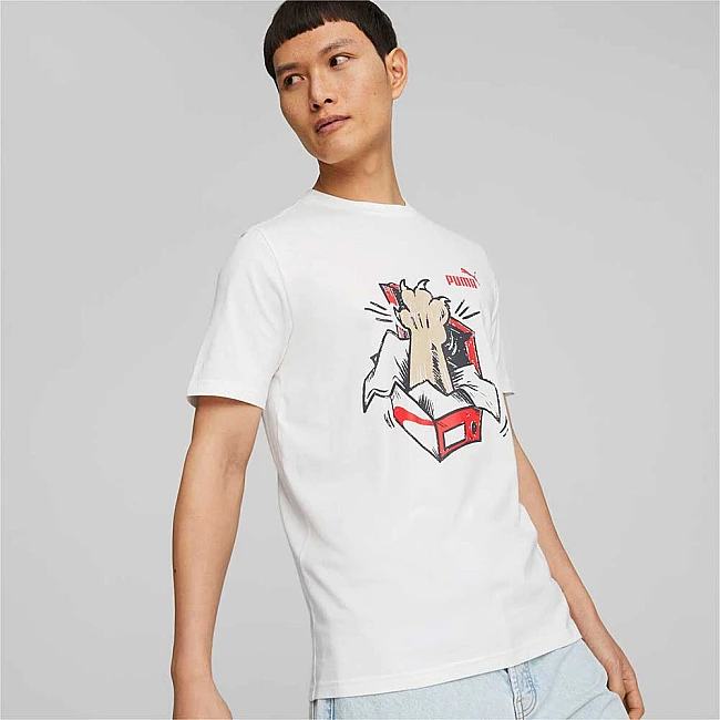 МЪЖКА ТЕНИСКА PUMA GRAPHICS SNEAKER TEE WHITE