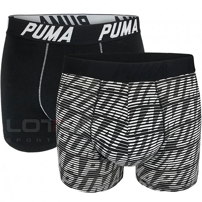 МЪЖКИ БОКСЕР PUMA OPTICAL LOGO AOP B BOXER GREY/BLACK