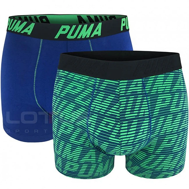 МЪЖКИ БОКСЕР PUMA OPTICAL LOGO AOP B BOXER BLUE/GREEN