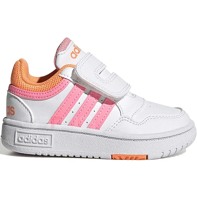 ДЕТСКИ МАРАТОНКИ ЗА МОМИЧЕ ADIDAS HOOPS 3.0 CF I WHITE/PINK
