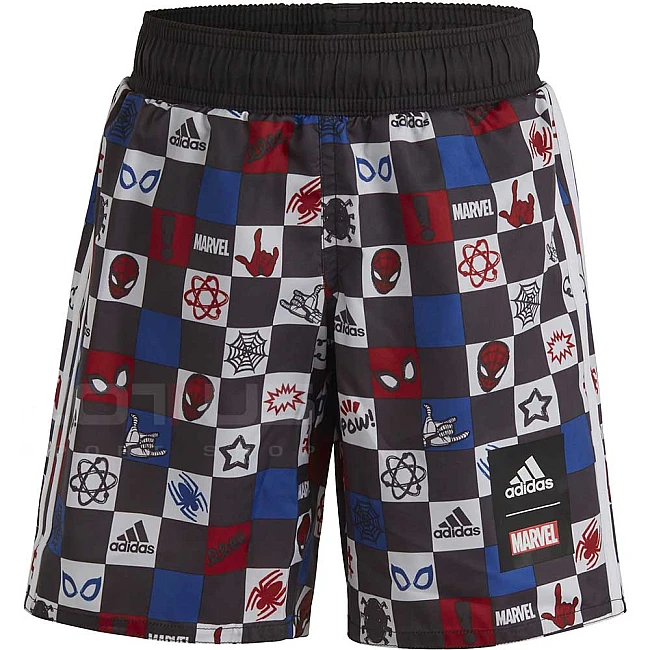 ДЕТСКИ ПЛУВНИ ШОРТИ ЗА МОМЧЕ ADIDAS MV SM SHORT WHITE/RED/BLUE