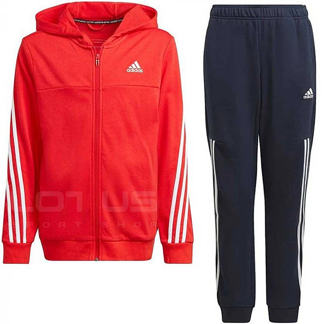 ДЕТСКИ СПОРТЕН ЕКИП ЗА МОМЧЕ ADIDAS COTTON TS RED/BLUE