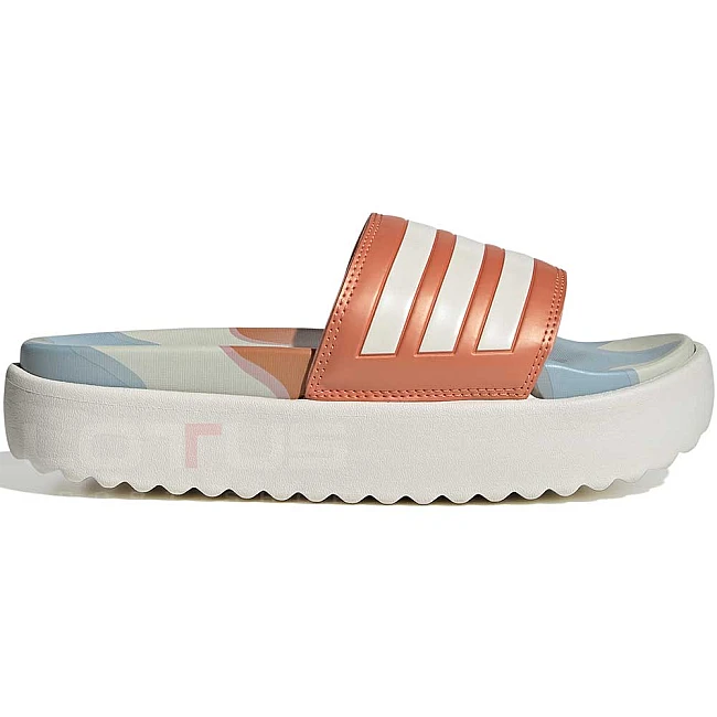 ДАМСКИ ЧЕХЛИ ADIDAS ADILETTE PLATFORM WHITE/CORAL