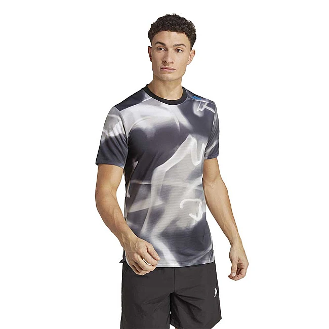 МЪЖКА ТЕНИСКА ADIDAS D4T HR AOP TEE GREY