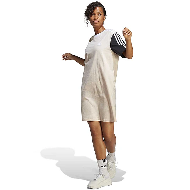 ДАМСКА РОКЛЯ ADIDAS 3S BF T DR QUARTZ/BLACK/GREY