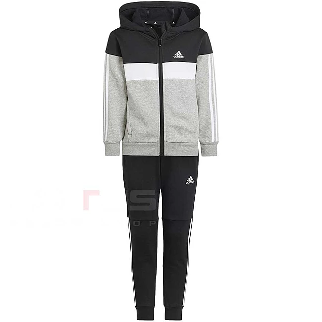 ДЕТСКИ СПОРТЕН ЕКИП ЗА МОМЧЕ ADIDAS 3S TIB FL TS BLACK/WHITE/GREY