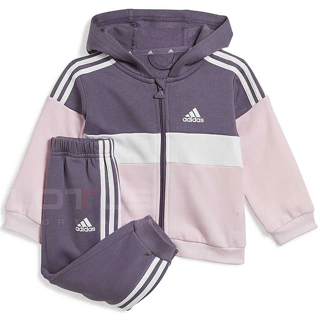 БЕБЕШКИ СПОРТЕН ЕКИП ЗА МОМИЧЕ ADIDAS 3S TIB FL TS VIOLET/WHITE/PINK