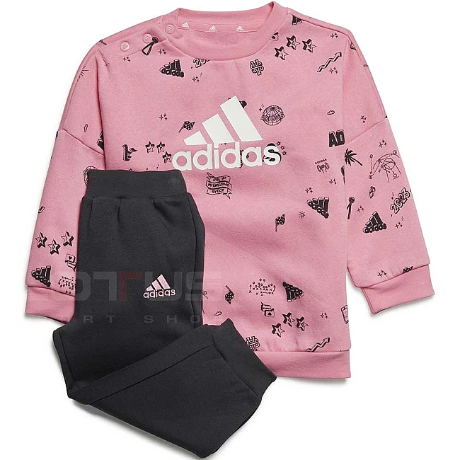 БЕБЕШКИ СПОРТЕН ЕКИП ЗА МОМИЧЕ ADIDAS BLUV Q3 CSET PINK/BLACK