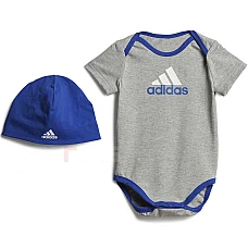 БЕБЕШКИ КОМПЛЕКТ ЗА МОМЧЕ ADIDAS I GIFT SET GREY/BLUE
