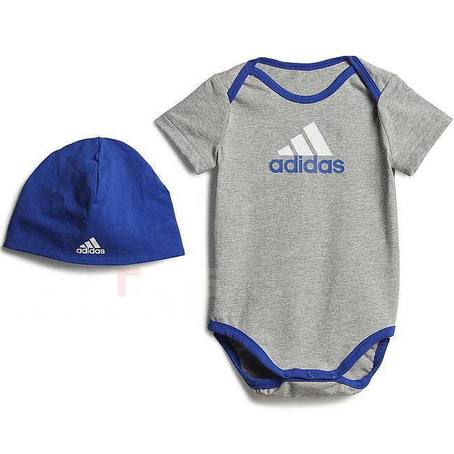 БЕБЕШКИ КОМПЛЕКТ ЗА МОМЧЕ ADIDAS I GIFT SET GREY/BLUE