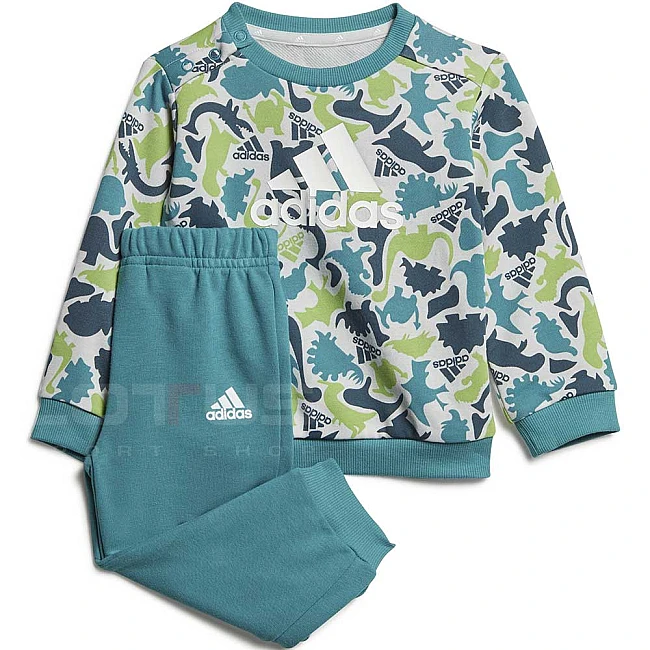 БЕБЕШКИ СПОРТЕН ЕКИП ЗА МОМЧЕ ADIDAS AOP FT JOG GREEN/BLUE/LIME