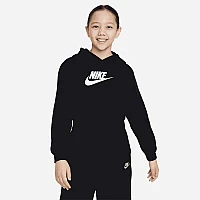 ДЕТСКИ СУИТШЪРТ ЗА МОМИЧЕ NIKE NSW CLUB FLC CRP HDY HBR BLACK