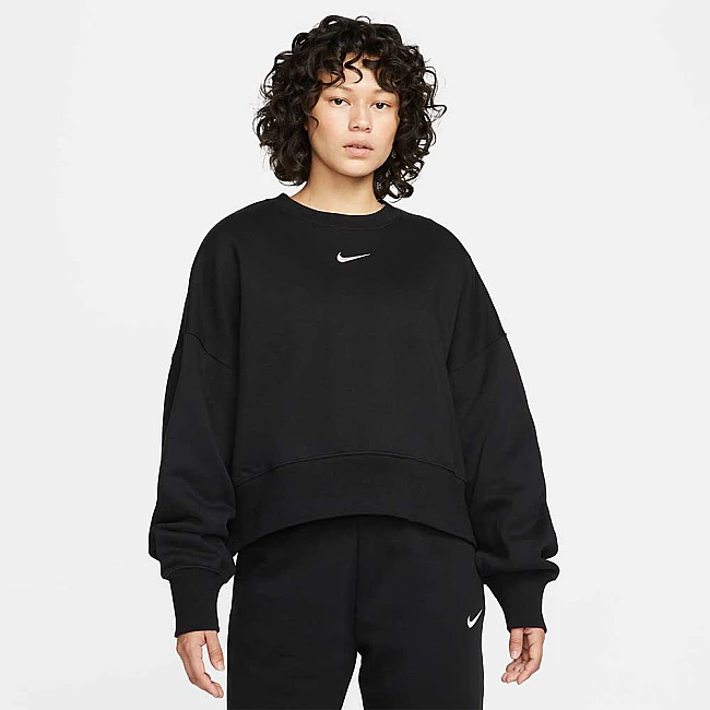 ДАМСКА БЛУЗА NIKE NSW PHNX FLC OOS CREW BLACK