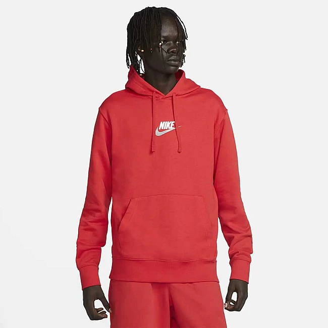 МЪЖКО ГОРНИЩЕ NIKE CLUB+ FT PO HOODIE LBR UNIVERSITY RED