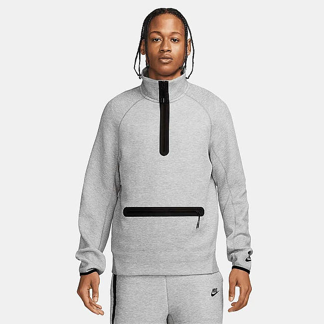 МЪЖКА БЛУЗА NIKE TCH FLC HZ TOP DK GREY HTHR