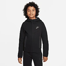 ДЕТСКО ГОРНИЩЕ ЗА МОМЧЕ NIKE NSW TECH FLC FZ BLACK