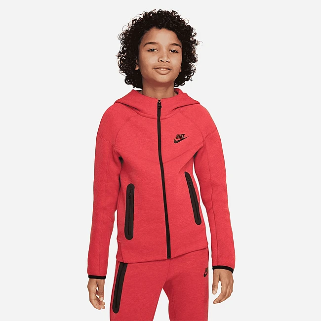 ДЕТСКО ГОРНИЩЕ ЗА МОМЧЕ NIKE NSW TECH FLC F LT RED