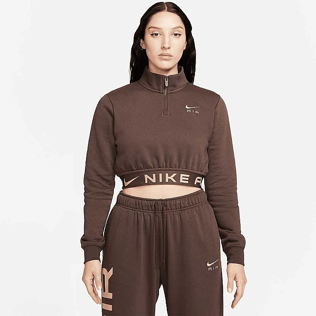 ДАМСКА БЛУЗА NIKE NSW AIR FLC TOP BAROQUE BROWN