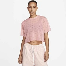 ДАМСКА ТЕНИСКА NIKE NSW AIR AOP MESH SS CROP TOP CORAL