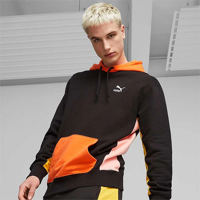 МЪЖКИ СУИТШЪРТ PUMA CLASSICS BLOCK HOODIE BLACK