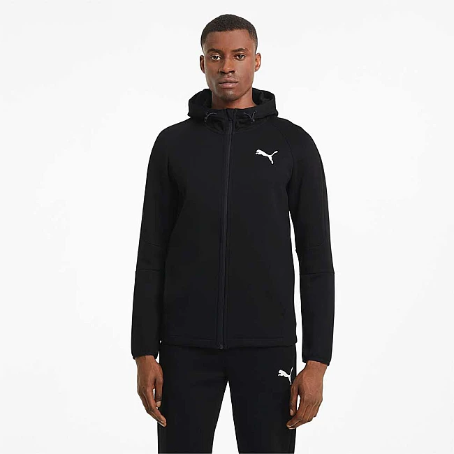 МЪЖКО ГОРНИЩЕ PUMA EVOSTRIPE CORE FZ HOODIE BLACK