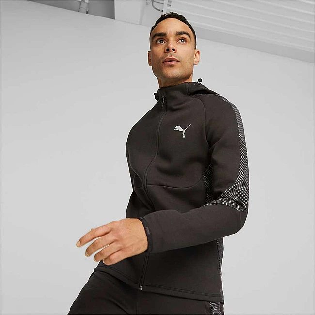 МЪЖКО ГОРНИЩЕ PUMA EVOSTRIPE FULL-ZIP HOODIE DK BLACK