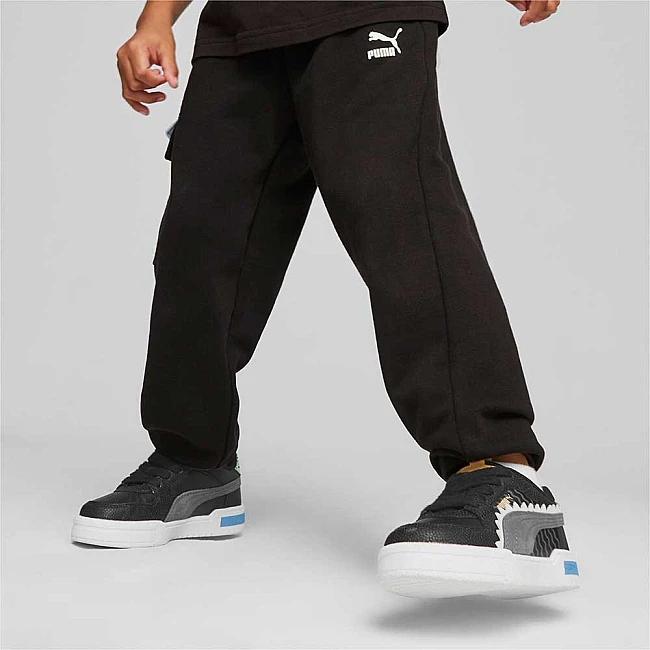 ДЕТСКО ДОЛНИЩЕ ЗА МОМЧЕ PUMA CLASSICS MIX MTCH CARGO SWEATPANTS TR BLACK