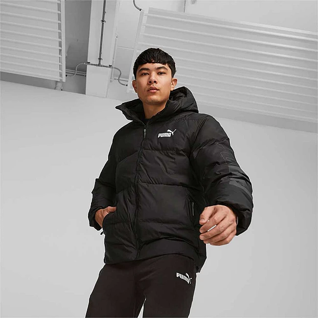 МЪЖКО ЯКЕ PUMA POWER HOODED JACKET BLACK