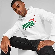 МЪЖКИ СУИТШЪРТ PUMA NO. 1 LOGO CELEBRATION HOODIE FL WHITE