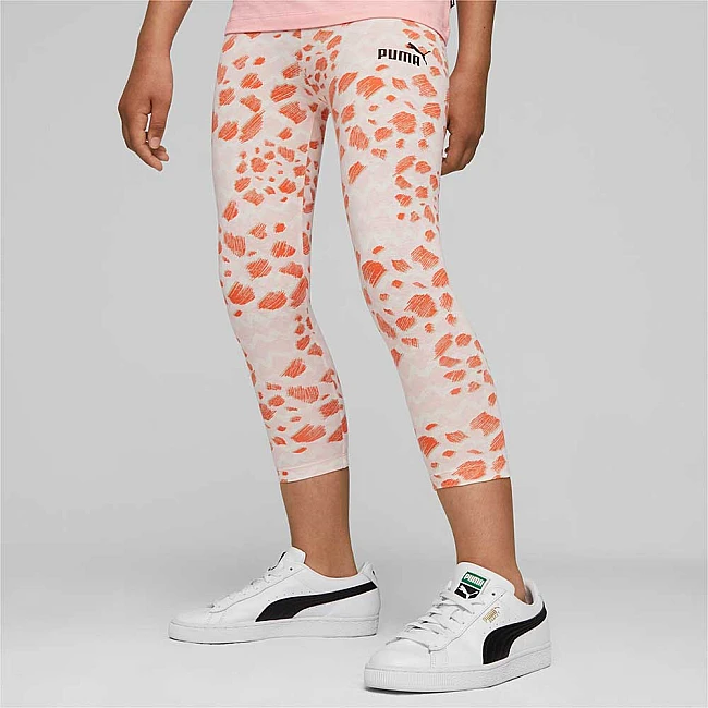 ДЕТСКО ДОЛНИЩЕ ЗА МОМИЧЕ PUMA ESSMIX MTCH AOP LEGGINGS G PINK