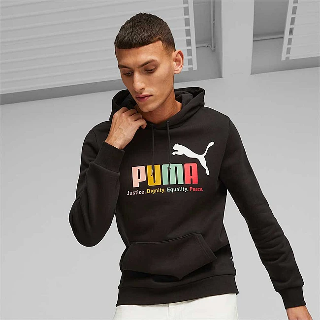 МЪЖКИ СУИТШЪРТ PUMA ESS MULTICOLOR HOODIE FL BLACK