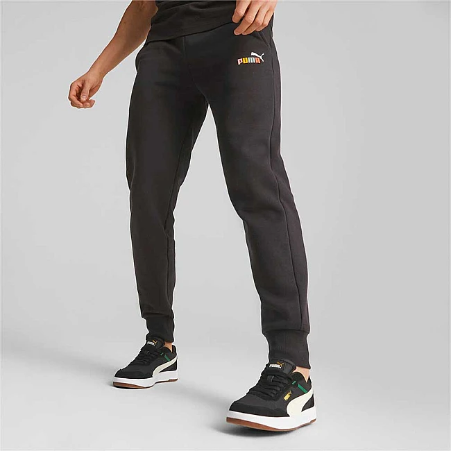 МЪЖКО ДОЛНИЩЕ PUMA ESS MULTICOLOR SWEATPANTS FL CL BLACK