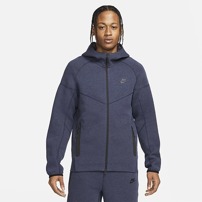МЪЖКО ГОРНИЩЕ NIKE TCH FLC FZ WR HOODIE OBSIDIANHTHR