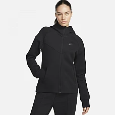 ДАМСКО ГОРНИЩЕ NIKE NSW TCH FLC WR FZ HDY BLACK