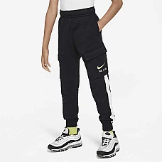 ДЕТСКО ДОЛНИЩЕ ЗА МОМЧЕ NIKE NSW N AIR FLC CARGO PANT BB BLACK